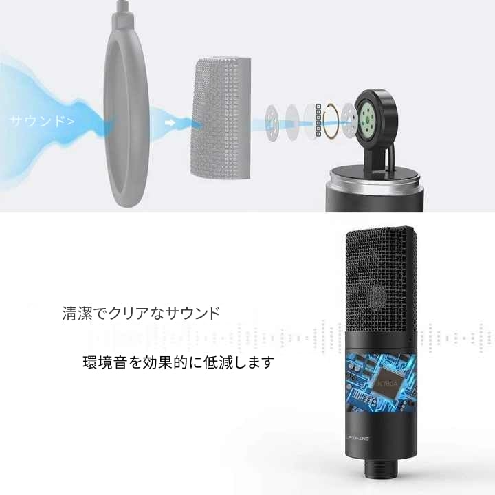 Amazon.co.jp: FIFINE USBマイクセット コンデンサーマイク ゲーミング